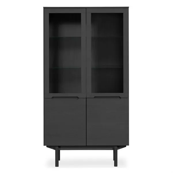 Skovby SM307 vitrine - lakeret sort eg